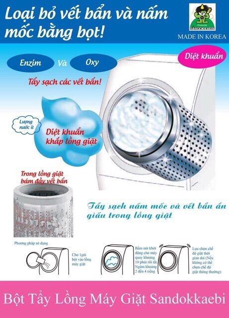 Gói tẩy lồng máy giặt