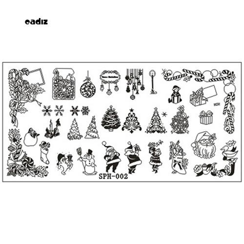 [Hàng mới về] Khuôn in vẽ họa tiết móng tay phong cách Giáng Sinh