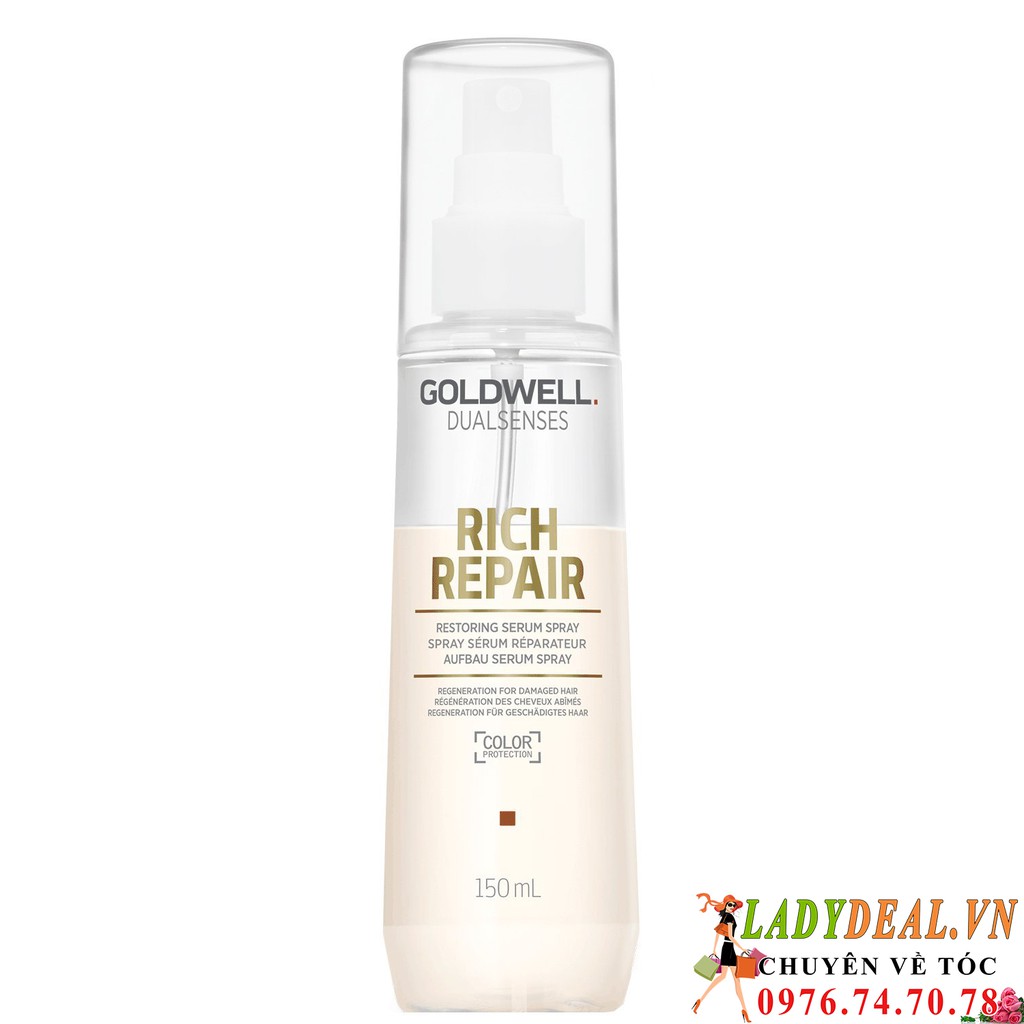 [ GOLDWELL ] Xịt Dưỡng Goldwell Rich Repair, Color, Just Smooth 150ml