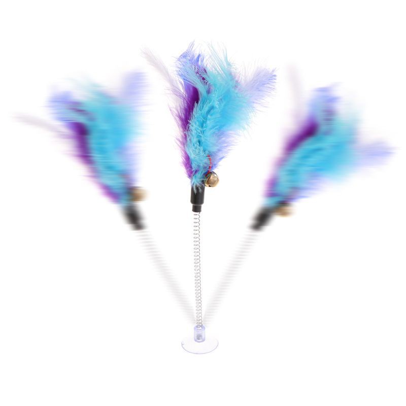 Gậy đồ chơi gắn lông vũ cho mèo