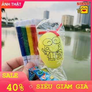 Bộ Đồ Chơi Trứng Tô Màu Kèm 4 Bút Màu E0672 - Ảnh Tự Chụp
