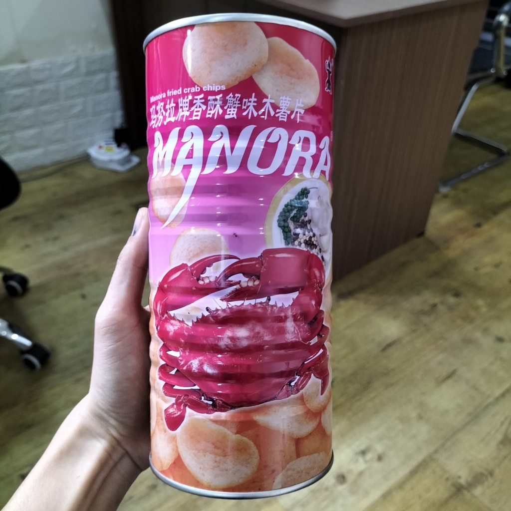 Bánh Snack Tôm/Cua MANORA Thái Lan Lon 100gr