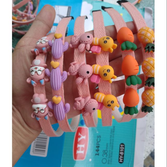 Bờm tóc đính họa tiết cute cho bé
