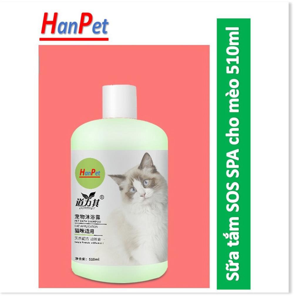 (Mẫu Mới) Sữa Tắm SOS- chai 530ml cho chó mèo chuyên dụng cho các spa thú cưng chuyên nghiệp