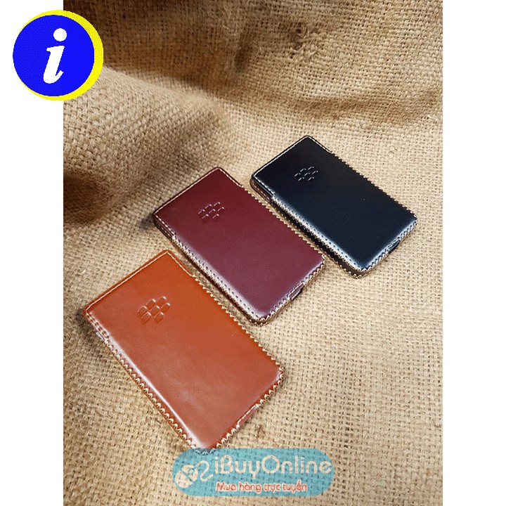 Bao da thật handmade dang hộp cho điện thoại BlackBerry Classic Q20