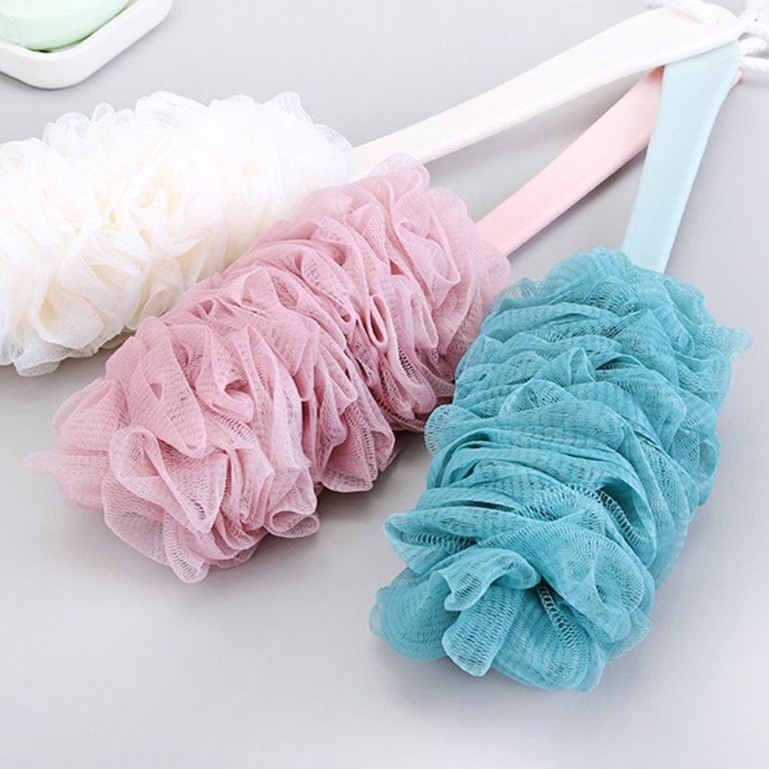 Cọ Kì Lưng Kèm Bông Tắm - Bông Tắm Có Tay Cầm Cán Dài - Cọ Tắm Kì Lưng Cao Cấp