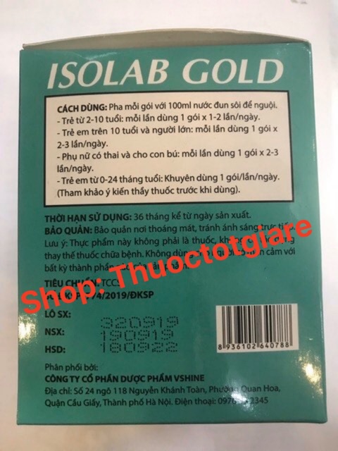 ISOLAB gold - Bổ sung chất xơ tự nhiên