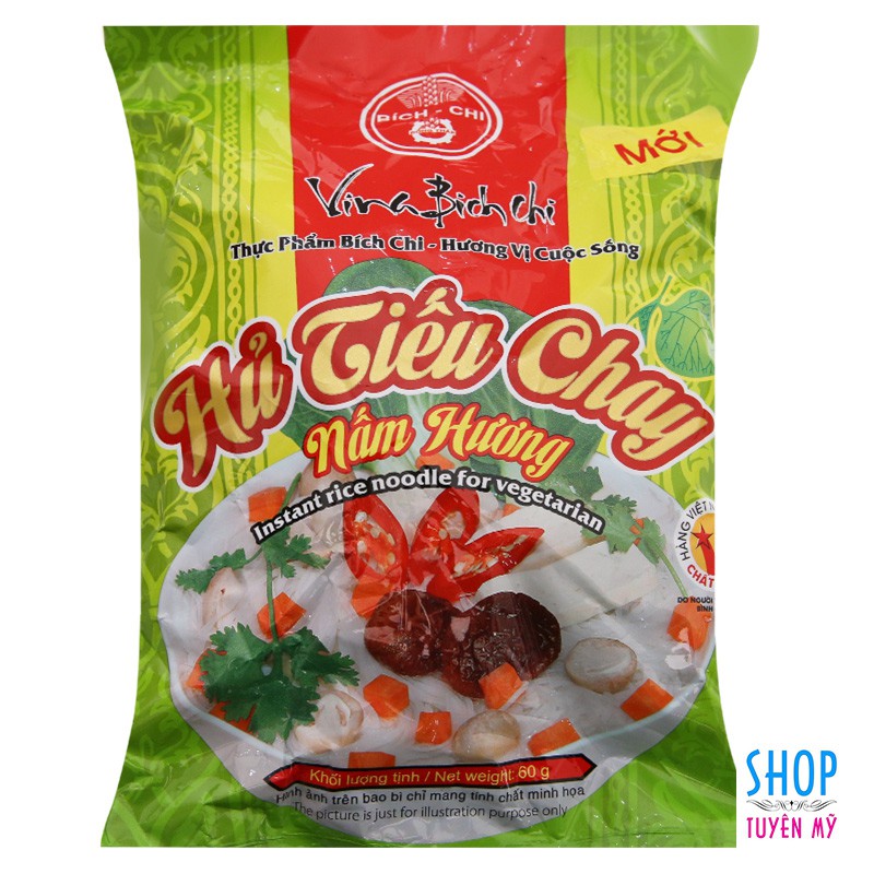 Hủ tiếu chay nấm hương vina Bích Chi - gói 60g