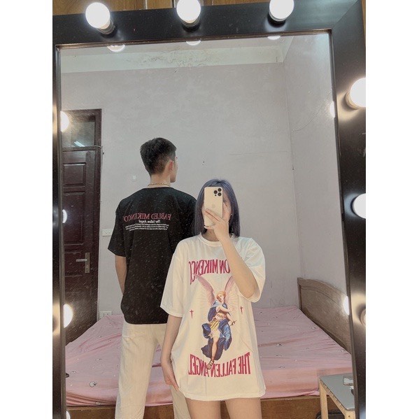 Áo thun tay lỡ MAISON MIKENCO Fallen Angel phông Unisex nam nữ Premium Cotton Đủ size form rộng.