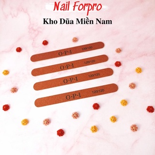 Lố 10 cây dũa mỏng opi màu nâu - dũa móng tay tự nhiên 120/120