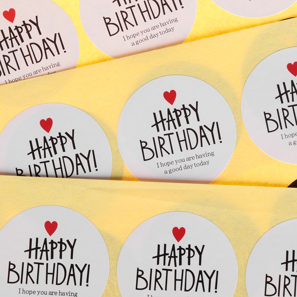 Set 5/10 tờ nhãn dán Happy Birthday