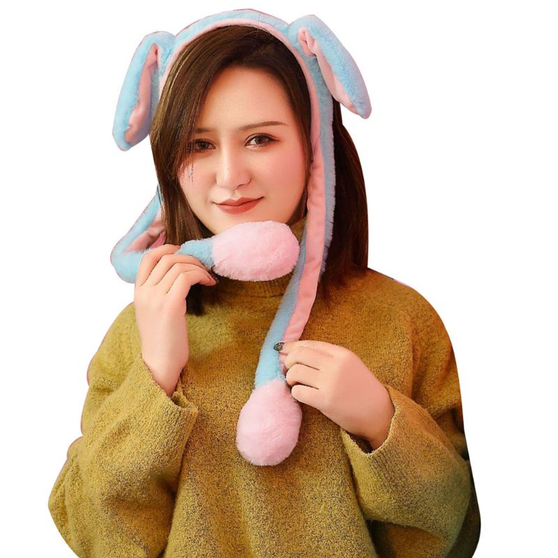 Băng Đô Tai Thỏ Nhồi Bông Giữ Ấm Mùa Đông Dễ Thương Dành Cho Nam Nữ