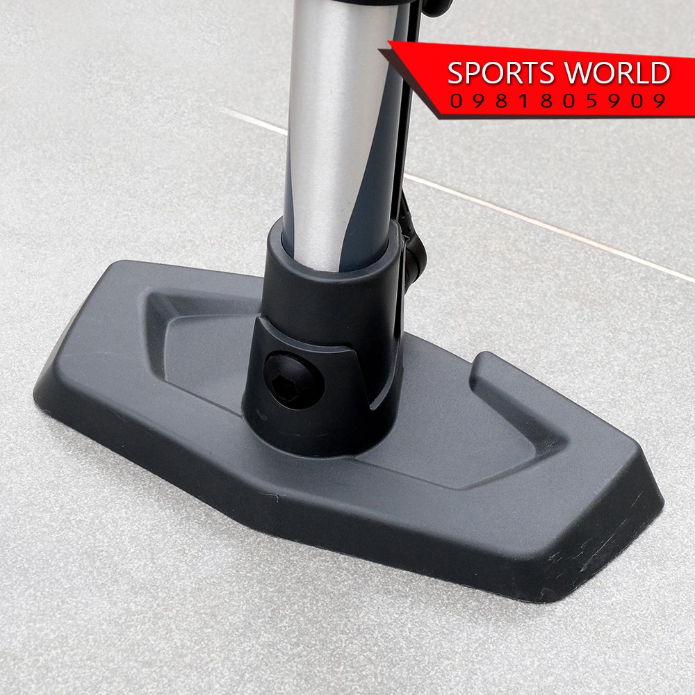 Bơm xe đạp GIYO GF-57E 160psi/11kg, đồng hồ cao, thân NHÔM hàng Đài Loan