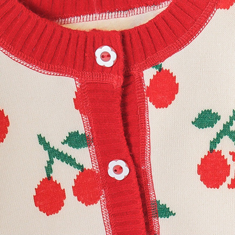 Áo khoác cardigan dệt kim thiết kế đáng yêu cho bé gái