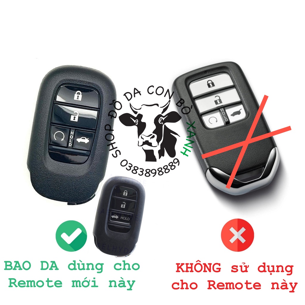Bọc Chìa Khóa Honda Civic 2022 , 2023, Accord, CRV 2024 bản L, RS, The NEW Civic 2022 E, G, RS handmade da thật 006