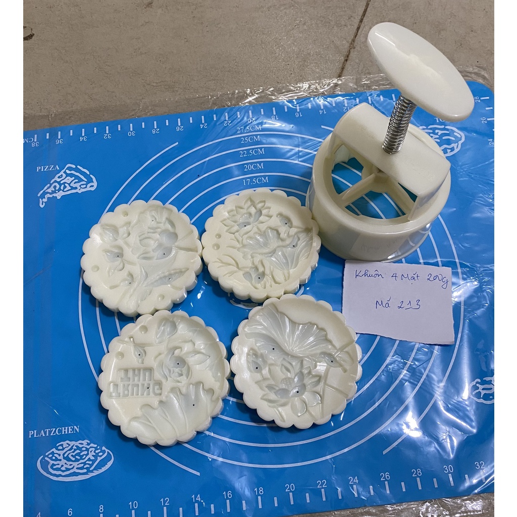 Khuôn Bánh Trung Thu Cỡ 200gr 4 Mặt Hình