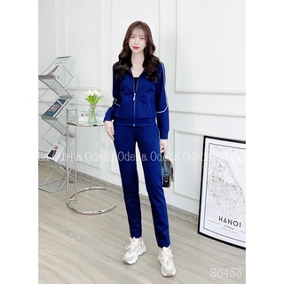 Set bộ thể thao khóa kéo umi chữ thêu năng động - S6433