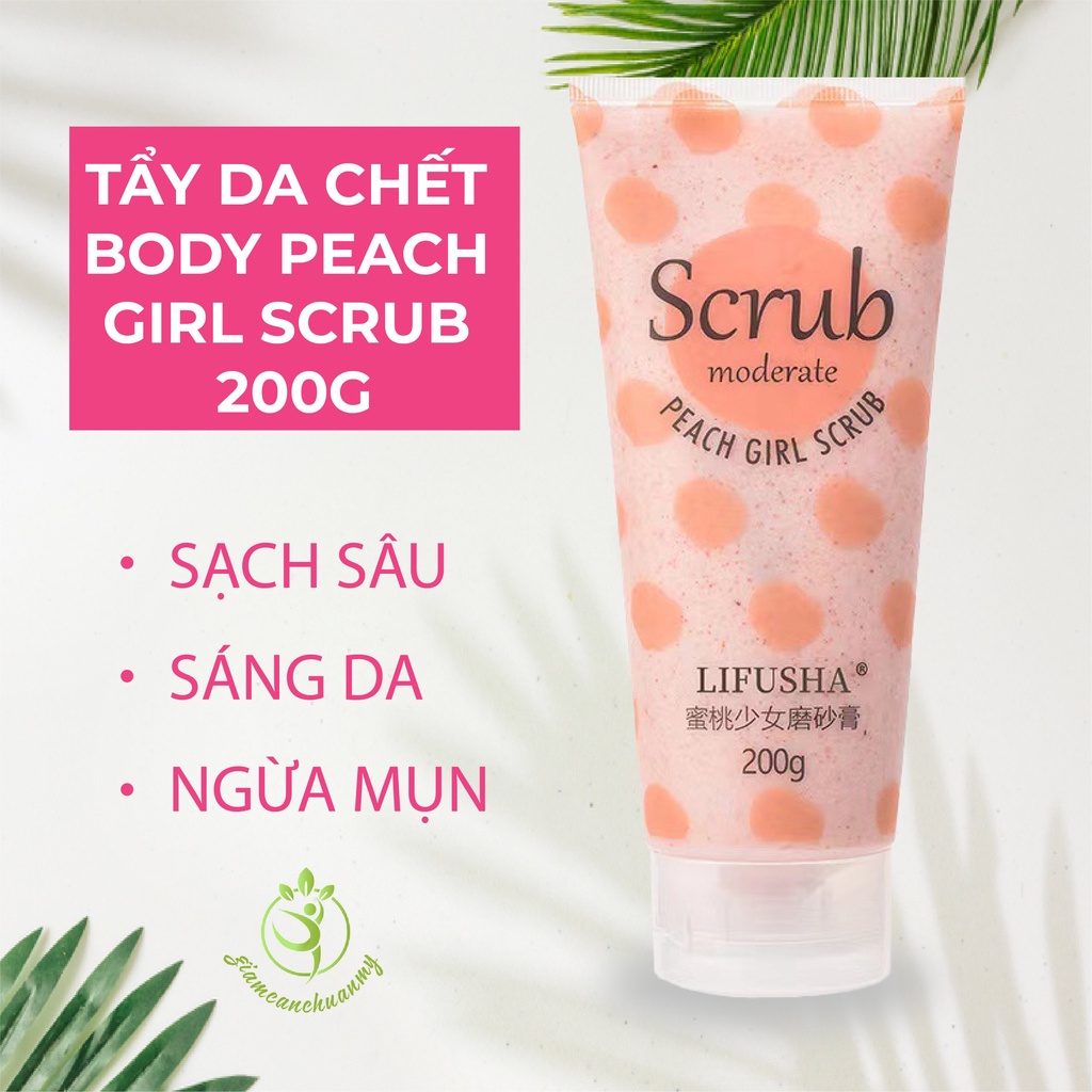 Tẩy da chết body toàn thân Peach Girl Scrub 200g, làm sạch sâu lỗ chân lông