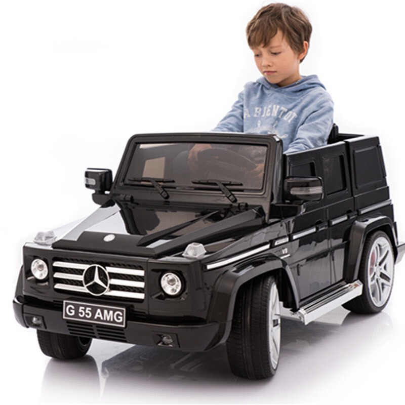 Ô tô xe điện đồ chơi MERCEDES G55 AMG vận động cho bé 2 chỗ 4 động cơ (Đỏ-Đen-Trắng)