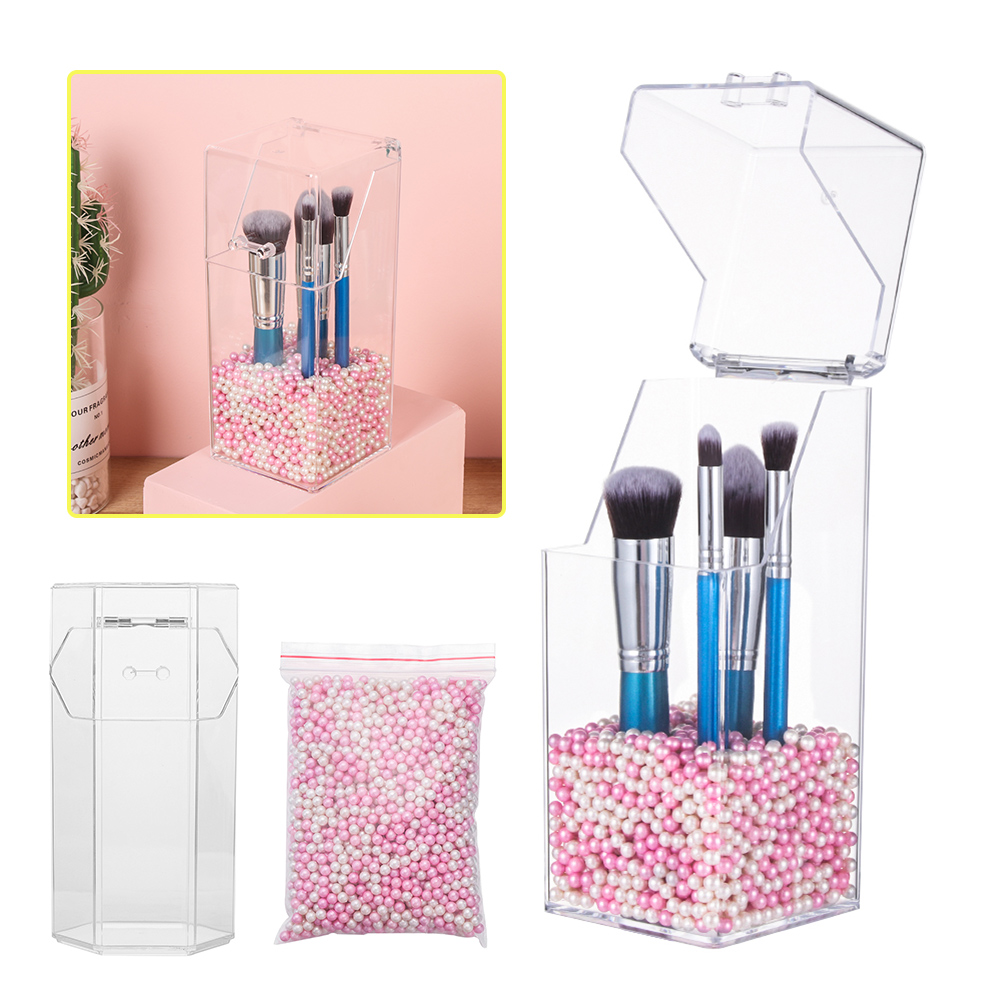 Hộp đựng cọ trang điểm bằng acrylic trong suốt