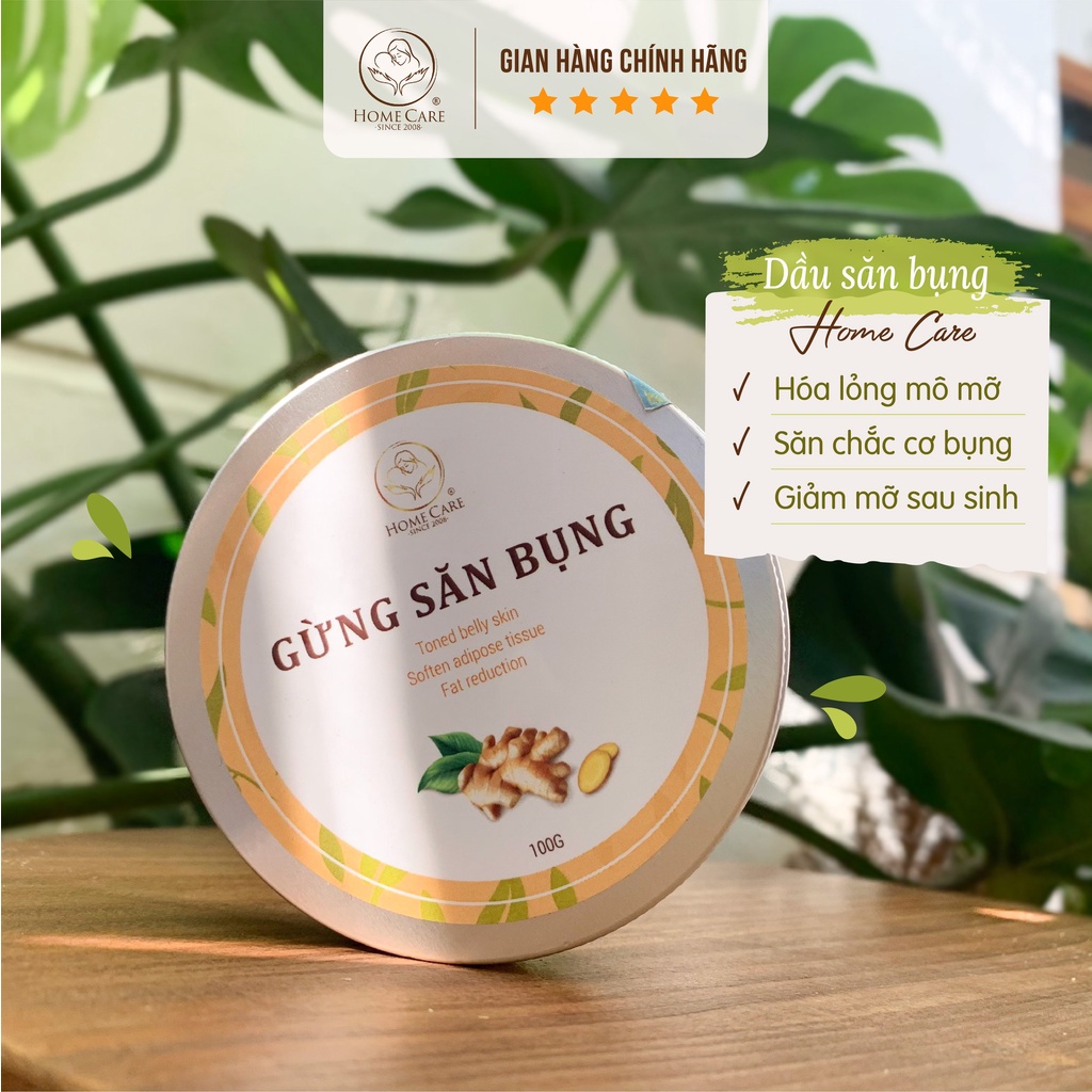 Cao gừng nghệ săn bụng Home Care săn chắc giảm thâm sạm vòng 2 cho mẹ sau sinh hũ 100g