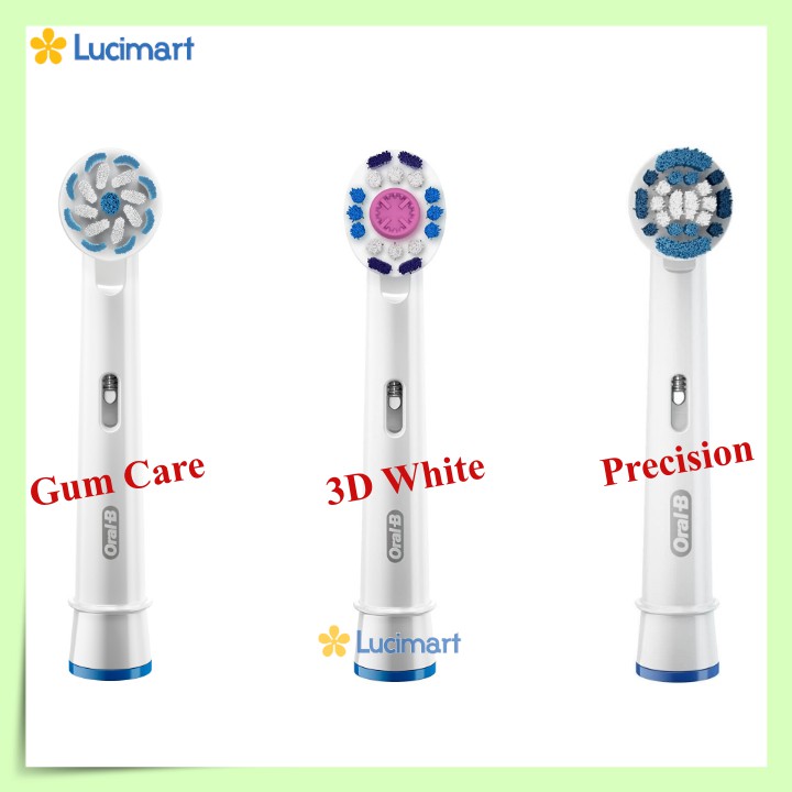 Combo 3 đầu bàn chải điện Oral-B Gum Care, 3D White, Precision