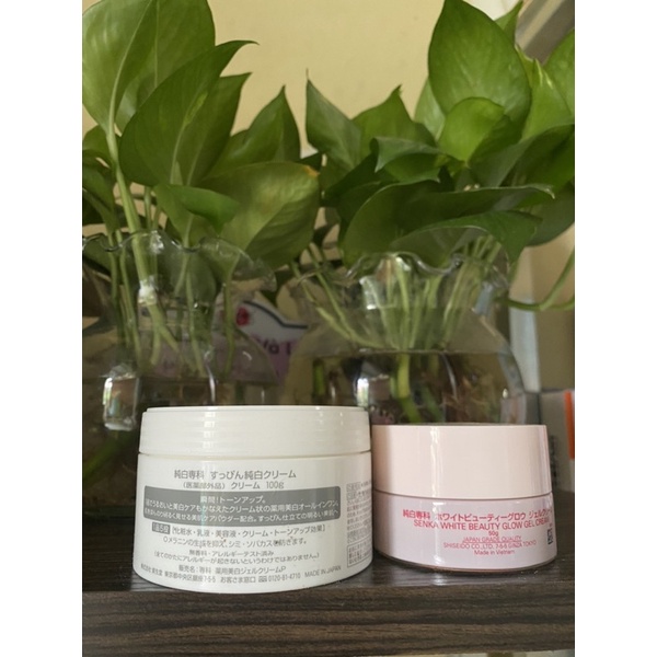 Kem dưỡng da Senka Ngày 3in1 100g/ Đêm White Beauty Glow UV Cream SPF 25 PA ++ 50g