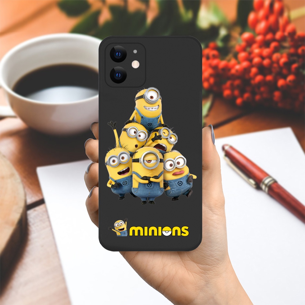 Ốp lưng Vina Case Iphone 6S/6 Plus/7G/8G/X/Xs/11/12/....dẻo cạnh vuông bảo vệ camera hình Minions BST2