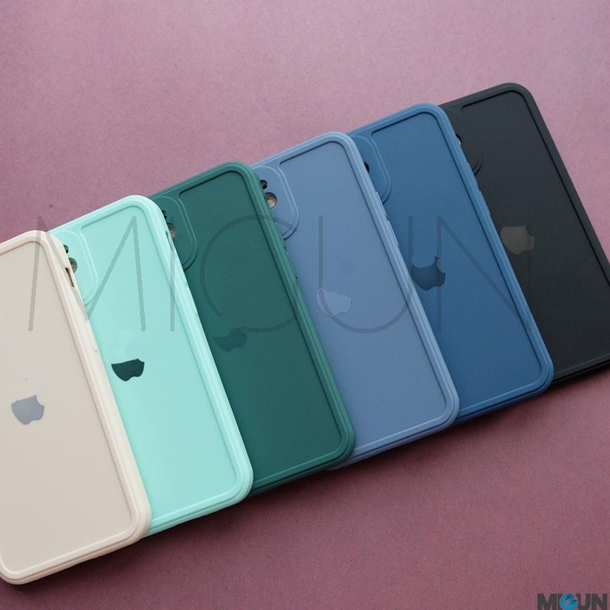 ̄➴ Set 2 Khung Viền Vuông Bằng Silicon Mặt Nhám Cho iPhone 6 7 8 6+ 7+ 8 Plus X XR XSMAX 11 12 PRO Max ★★★ Ksv