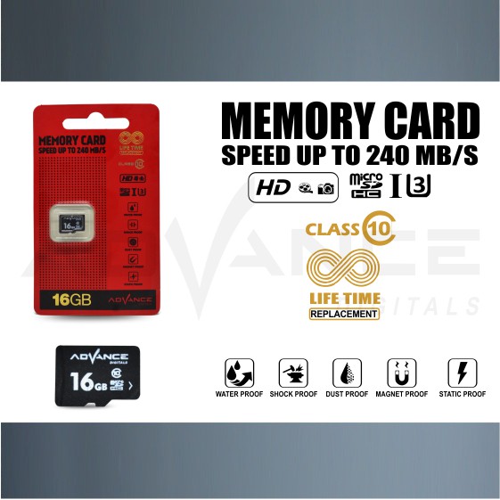 Microsd Advance 16gb Class 10 Up To 240mbps Oirignal