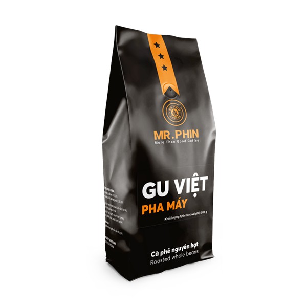 Gu Việt Pha Máy 500g - Mr. Phin Coffee - Cà Phê Rang Xay Dành Cho Quán, Cà Phê Nguyên Chất