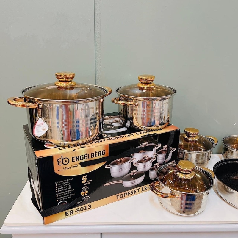 ❌❌❌ #HOT #SALE: BỘ NỒI 6 MÓN 5 đáy ENGELBERG SIÊU CẤP CHÍNH HÃNG #ĐỨC.