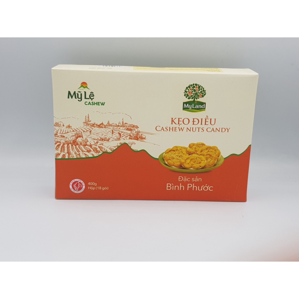 Kẹo hạt điều MỸ LỆ Bình Phước - hộp 18 gói