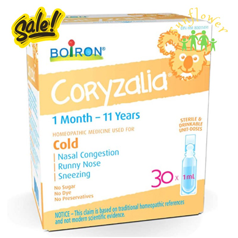 Muối Uống Boiron Coryzalia Vi Lượng Đồng Căn Cho Bé Từ 1 Tháng đến 11 Tuổi của Canada