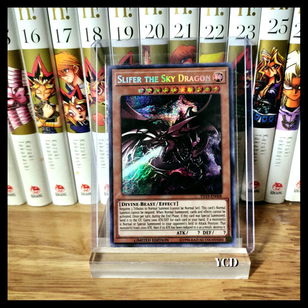 Thẻ bài yugioh chính hãng thần Osiris - Slifer the Sky Dragon (Alternate art) – Prismatic Secret Rare