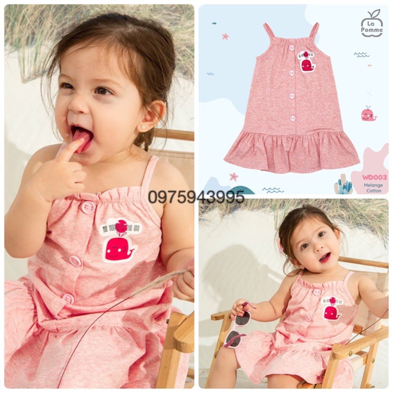 WD003 Đầm hai dây La Pomme Cá voi vui vẻ