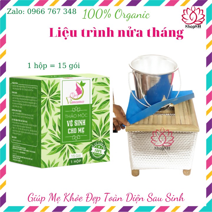 Bộ sản phẩm xông vùng kín sau sinh Vimama - 1/2 liệu trình