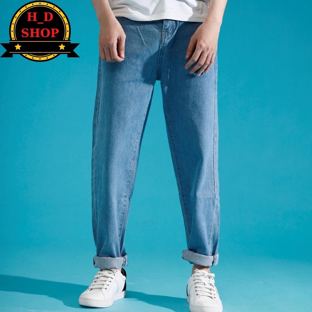 Quần jean baggy cao cấp - quần kaki nam dáng ông suông đơn giản thiết kế hiện đại hàng nhập Quảng Châu