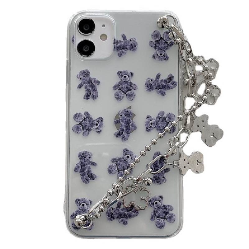 Ốp lưng iphone con gấu có dây cầm | candylab.official