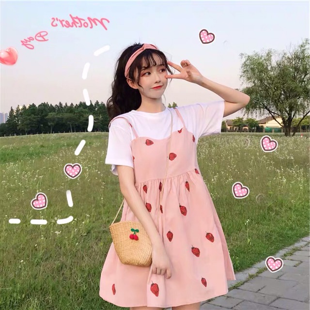 🍓Váy Baby Doll Dâu Trái Cây!!! | BigBuy360 - bigbuy360.vn