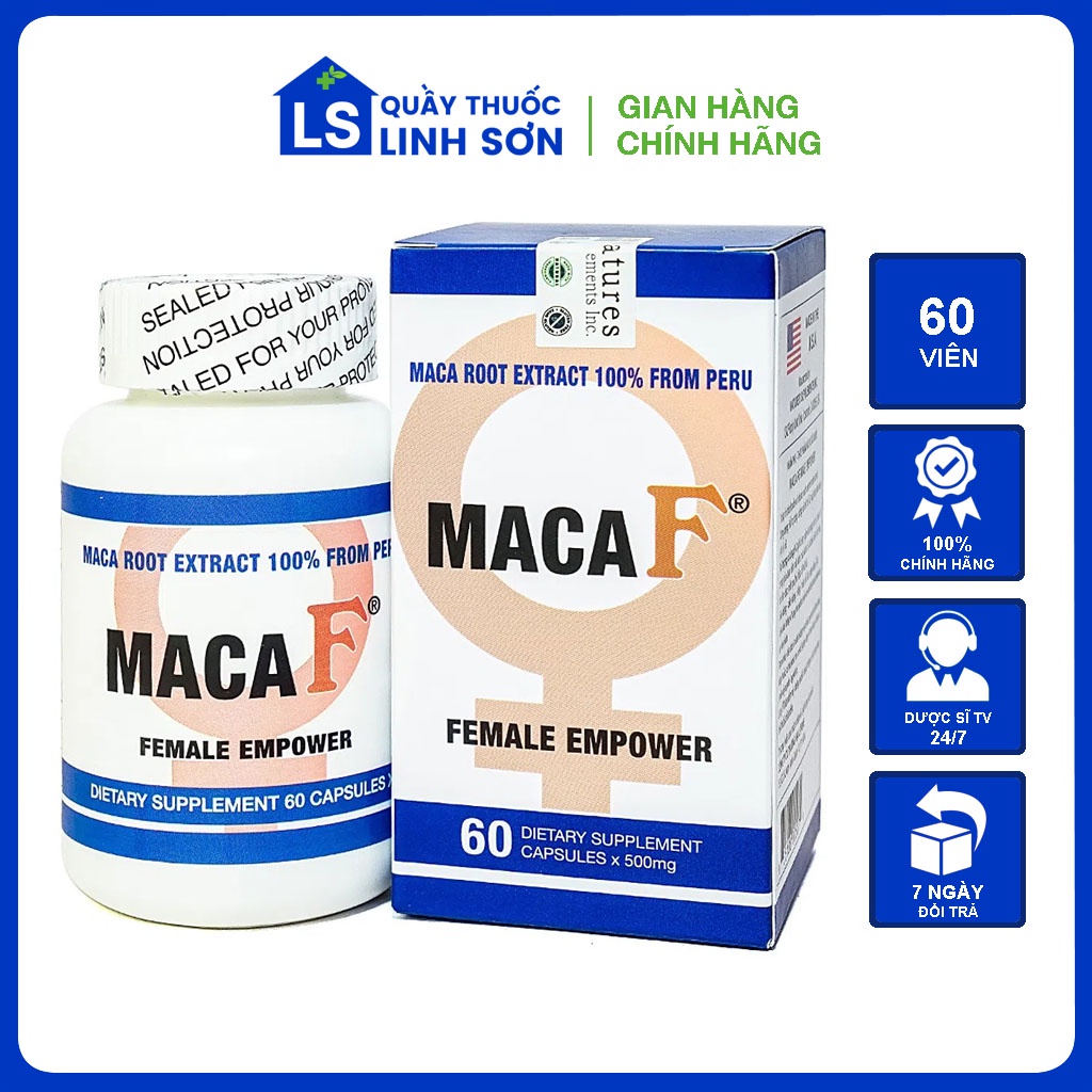 Viên Uống Tăng Cường Sinh Lý Nữ Maca F Female Empower 60 Viên