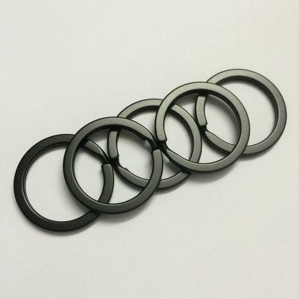 Set 5 / 10 Móc Chìa Khóa Bằng Thép Không Gỉ Màu Đen