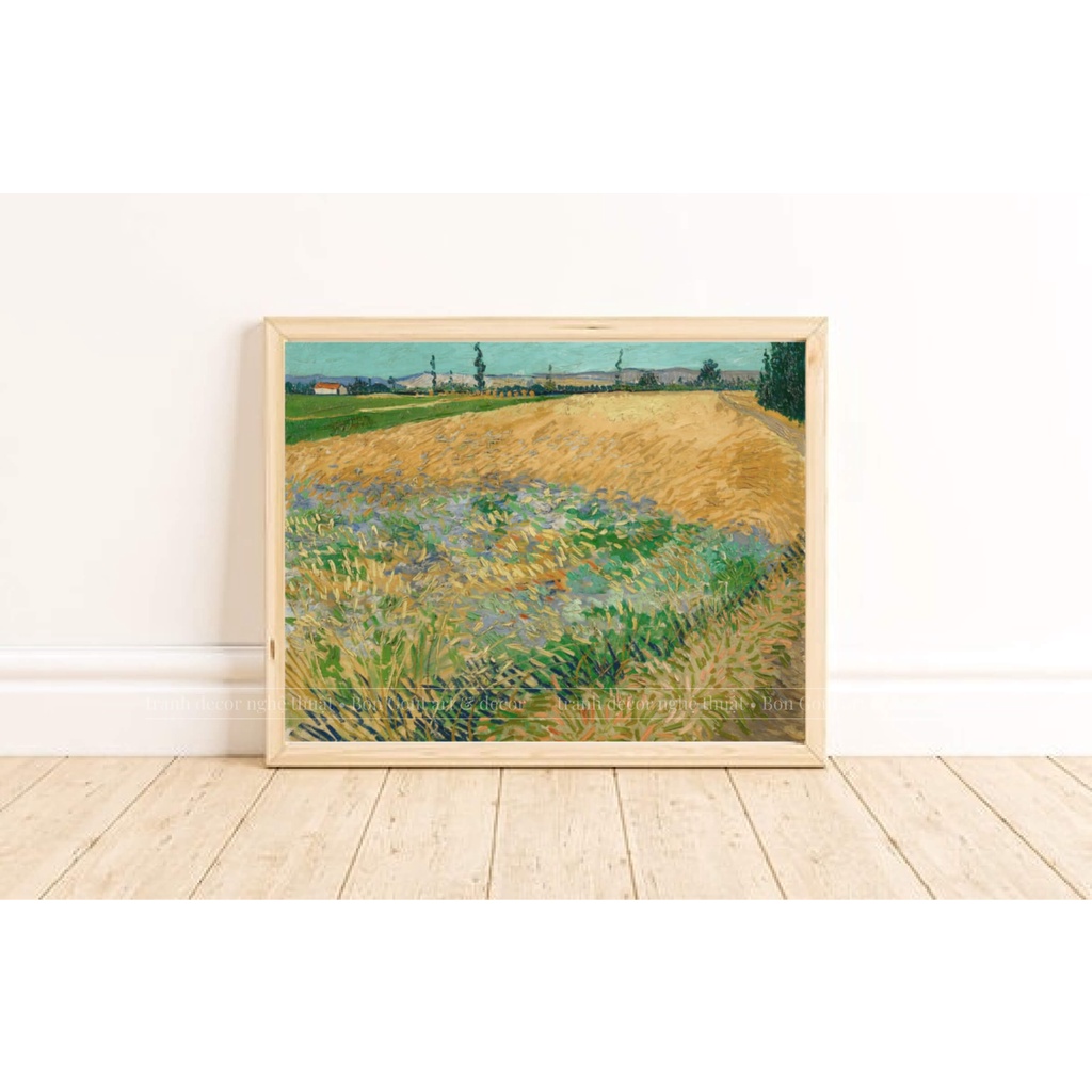 Tranh canvas 💜 NGHỆ THUẬT SIÊU ĐẸP 💜 treo tường Van Gogh - CÁNH ĐỒNG LÚA MÌ - decor trang trí phòng