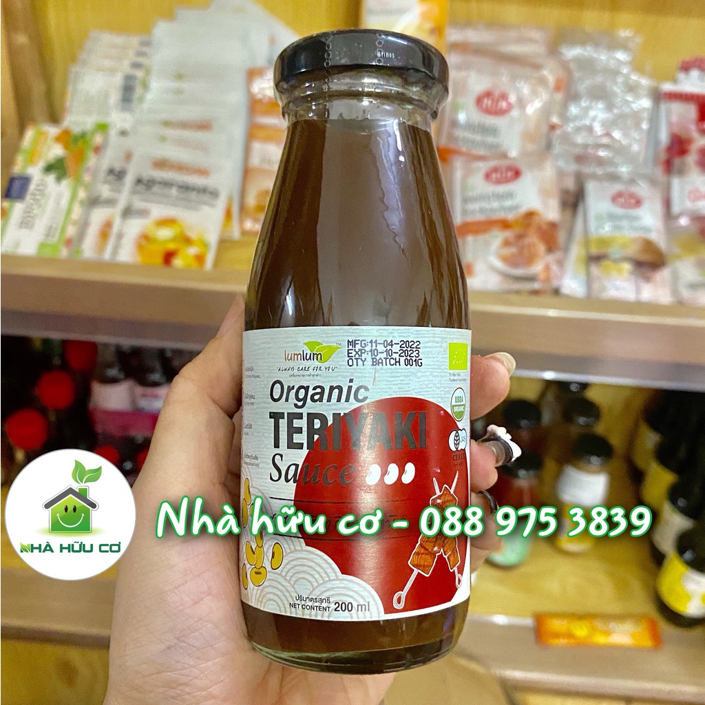 Sốt Teriyaki hữu cơ 200ml Lumlum - Organic Teriyaki Sauce - Hsd: 5/10/2023 - Nhà Hữu Cơ