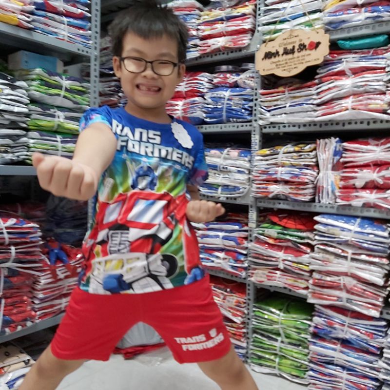 Bộ quần áo thời trang trẻ em hình người máy