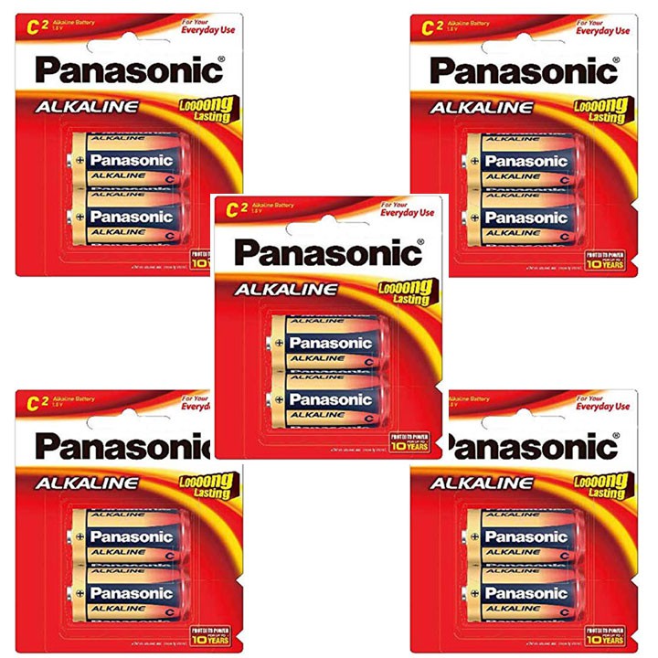 PIN TRUNG PANASONIC ALKALINE VỈ 2 VIÊN.