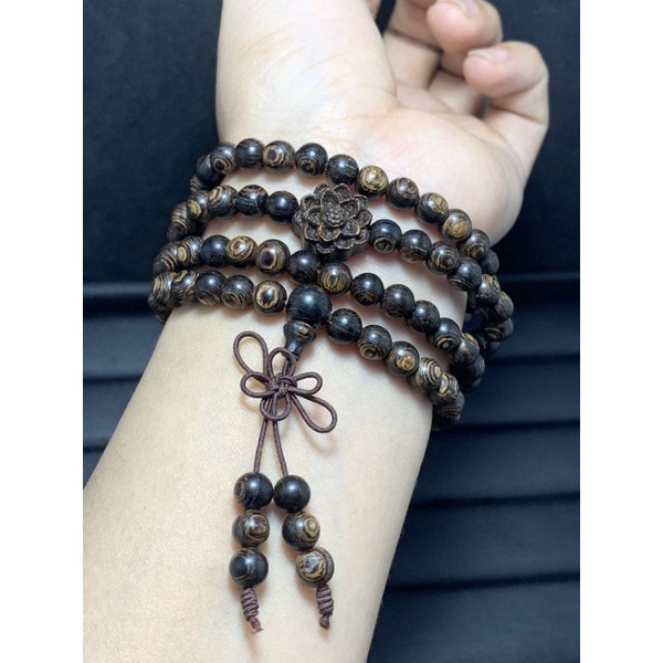 Chuỗi Vòng 108 Hạt Trầm Sánh 6mm Mix Chamr Sen - N44 | BigBuy360 - bigbuy360.vn
