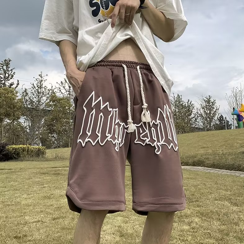 Quần Short Thể Thao Dáng Suông Rộng In Chữ Thoải Mái Thời Trang Phong Cách Hàn Quốc Cho Nam size M-3XL