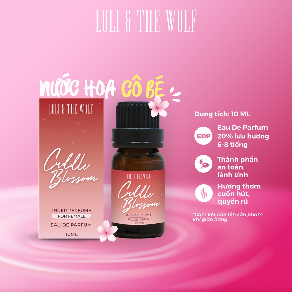 Nước hoa vùng kín nữ chính hãng Cuddle Blossom Eau De Parfum chai 10ml thơm lâu - LOLI & THE WOLF