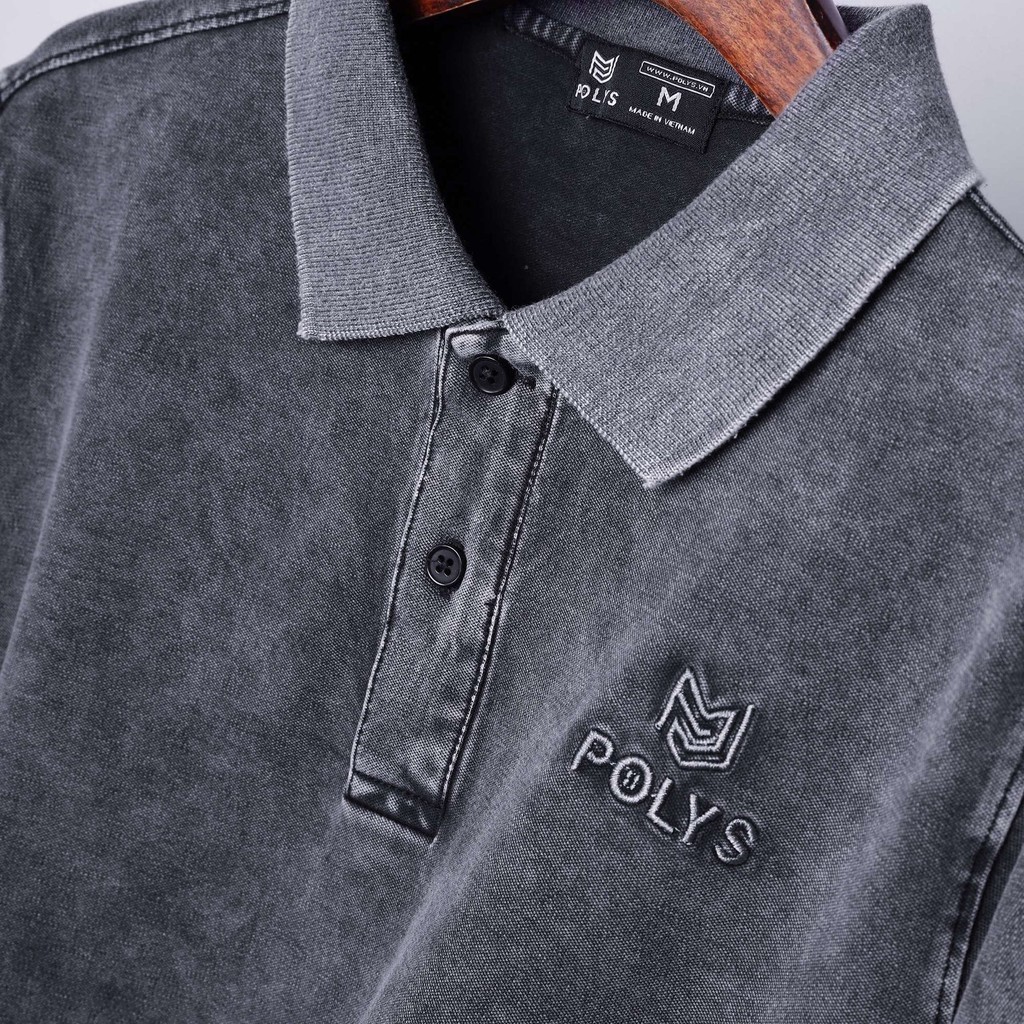 Áo Polo Nam Tay Ngắn  BASIC WASH - POLYS | Chất Cotton Wash, Dày Dặn, Co Dãn, Cực Chất, Hình Thêu Cao Cấp, Sắc Nét | BigBuy360 - bigbuy360.vn